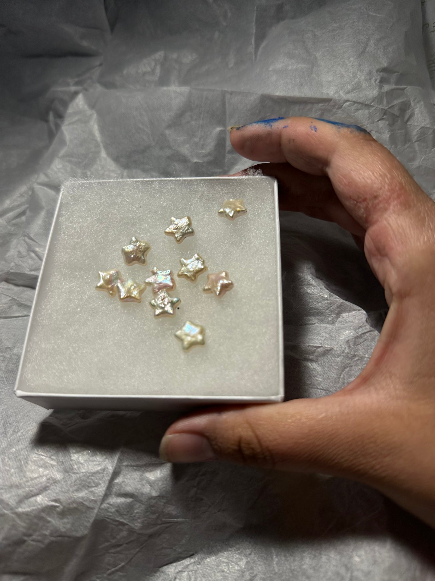 Intuitively chosen Freshwater pearl stars Sterling silver necklace